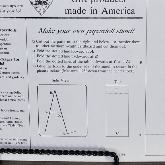 Bethany Farms Wooden Paper Doll Theo Bear New on card - Picture 10 of 10